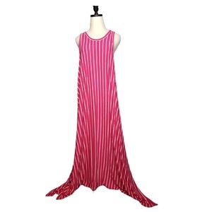 Sweet Lovely by Jen Aysemmetrical Maxi Teeshirt Dress Beach Coastal Lake Pool 1X